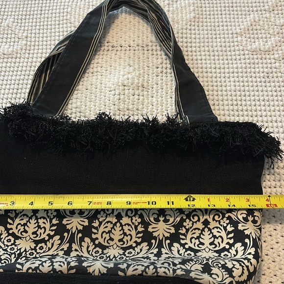 WN Zag Bag Large Fringe Shoulder Tote Handbag - Picture 3 of 10